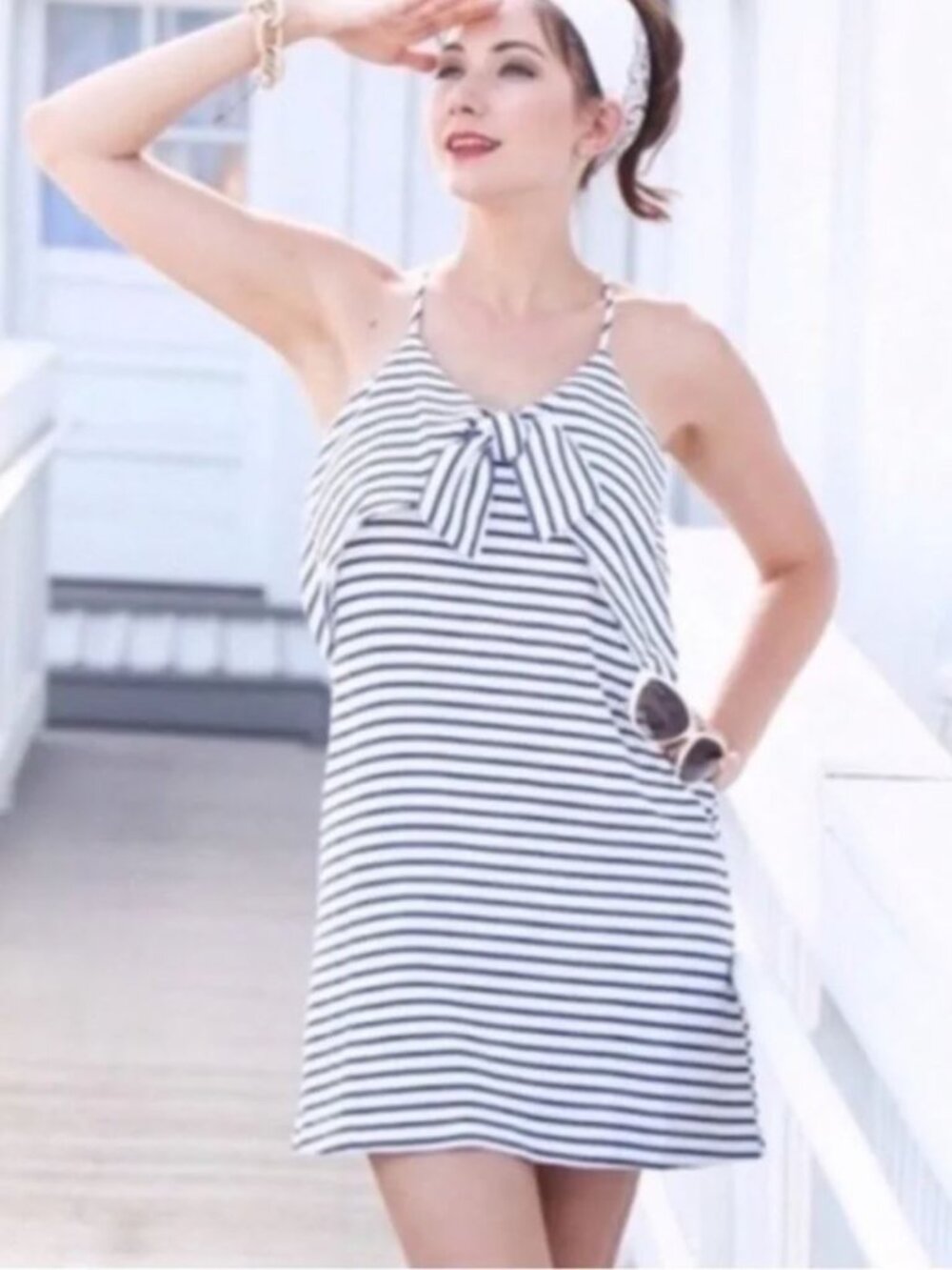 ANTHROPOLOGIE MAEVE A’HOY STRIPED MINI DRESS